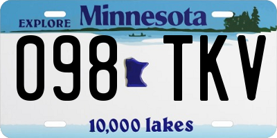 MN license plate 098TKV