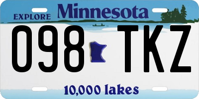 MN license plate 098TKZ