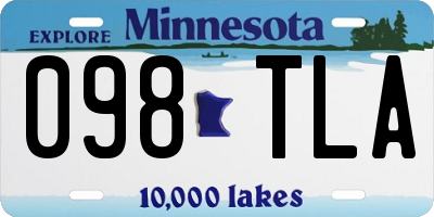 MN license plate 098TLA