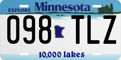MN license plate 098TLZ