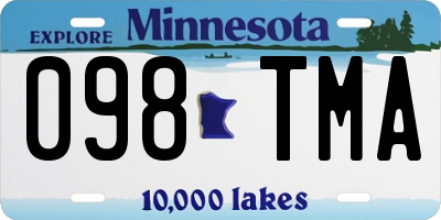 MN license plate 098TMA