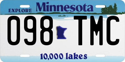 MN license plate 098TMC