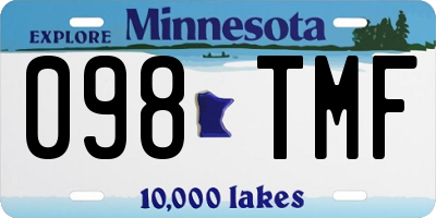 MN license plate 098TMF