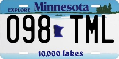 MN license plate 098TML