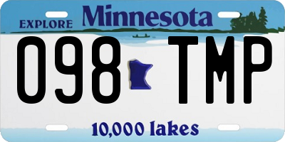 MN license plate 098TMP