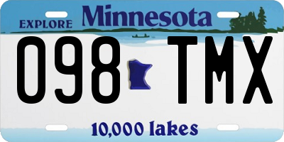 MN license plate 098TMX