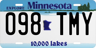 MN license plate 098TMY