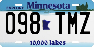 MN license plate 098TMZ