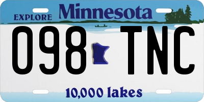 MN license plate 098TNC