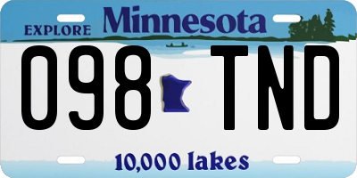MN license plate 098TND