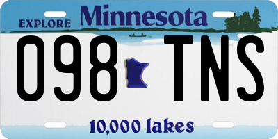 MN license plate 098TNS