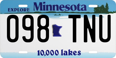 MN license plate 098TNU