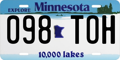 MN license plate 098TOH