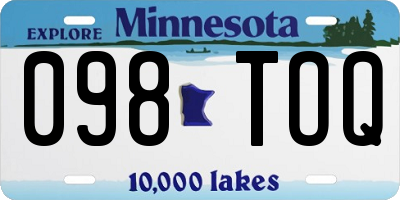 MN license plate 098TOQ
