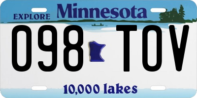 MN license plate 098TOV