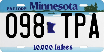 MN license plate 098TPA