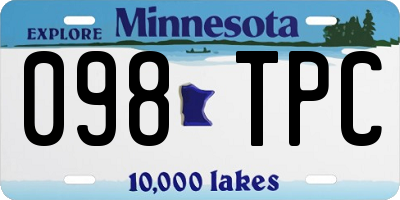 MN license plate 098TPC