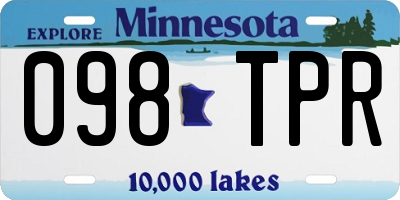MN license plate 098TPR