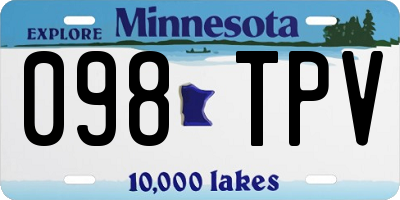 MN license plate 098TPV