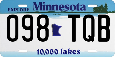 MN license plate 098TQB