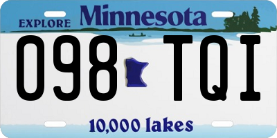 MN license plate 098TQI