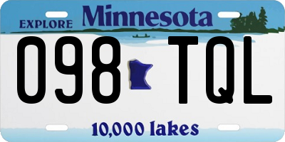MN license plate 098TQL