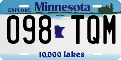 MN license plate 098TQM