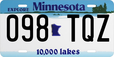 MN license plate 098TQZ