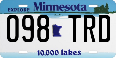 MN license plate 098TRD