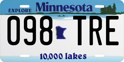 MN license plate 098TRE