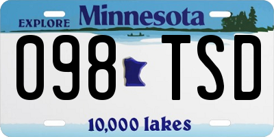 MN license plate 098TSD