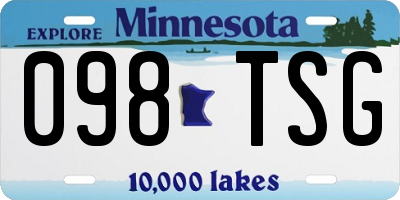 MN license plate 098TSG