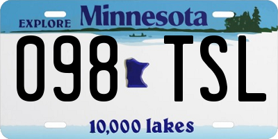 MN license plate 098TSL