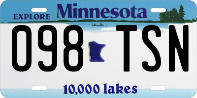 MN license plate 098TSN