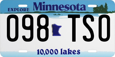 MN license plate 098TSO