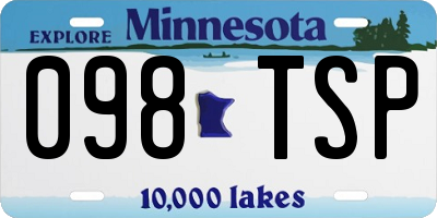 MN license plate 098TSP