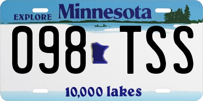 MN license plate 098TSS