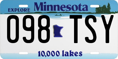 MN license plate 098TSY