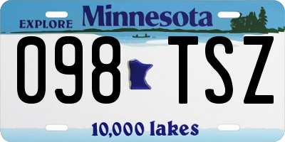 MN license plate 098TSZ
