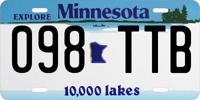 MN license plate 098TTB