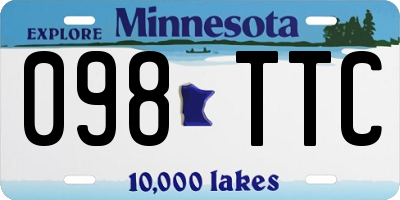 MN license plate 098TTC