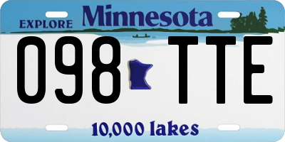 MN license plate 098TTE