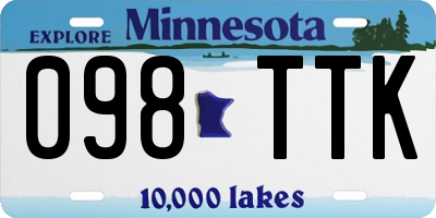 MN license plate 098TTK