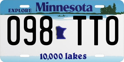 MN license plate 098TTO