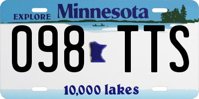 MN license plate 098TTS
