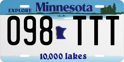 MN license plate 098TTT