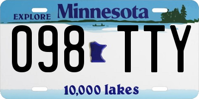 MN license plate 098TTY