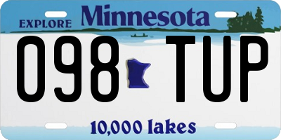 MN license plate 098TUP