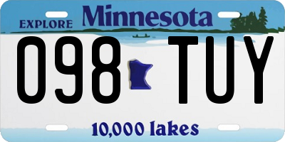 MN license plate 098TUY