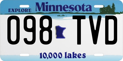 MN license plate 098TVD